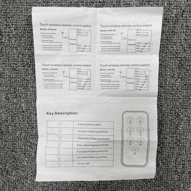 Lighting Remote Control Switch XCM-006 - Image 7